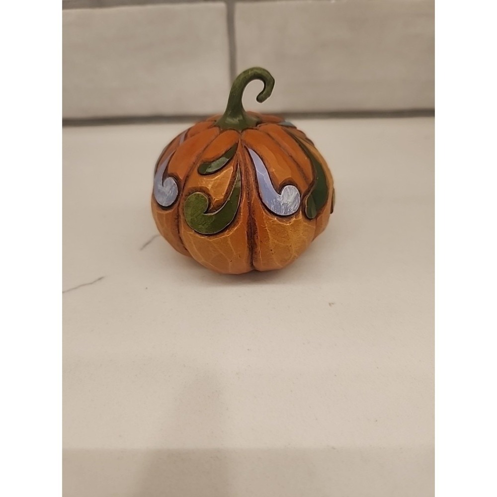 Jim Shore 4027805 "Straight From The Patch" Fall Pumpkin Figurine 3"